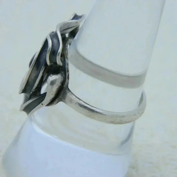 .925 Sterling Silver POLAND J Baltic Amber Modern - Picture 2 of 5